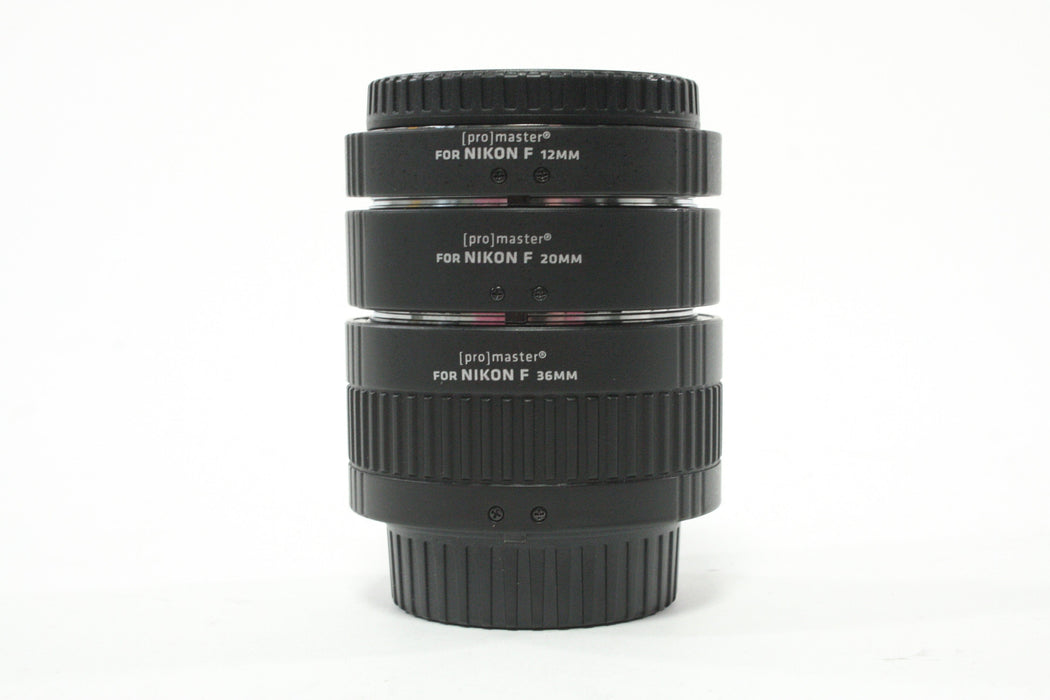 Promaster Extension Tube Set 12mm, 20mm, 36mm for Nikon F Code 8819