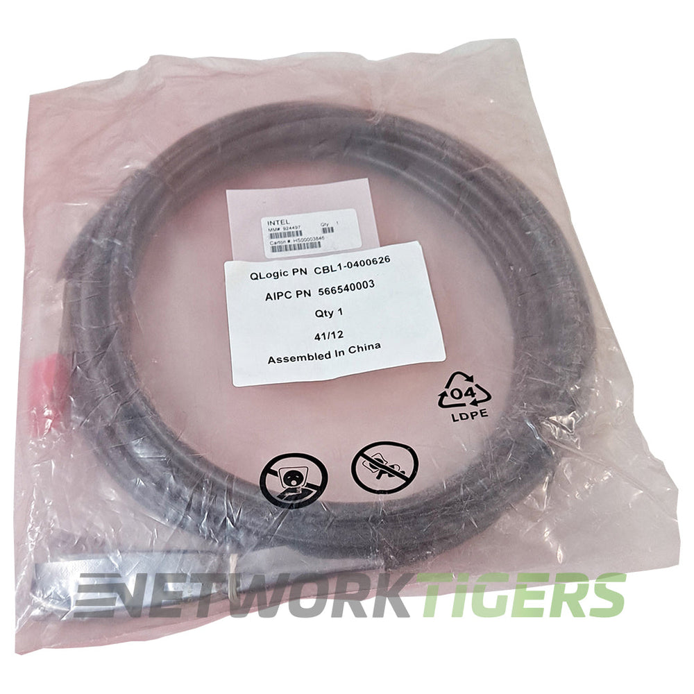 NEW QLogic CBL1-0400626 QSFP to Cx4 Transceiver Twinax 40G Direct Attach Cable