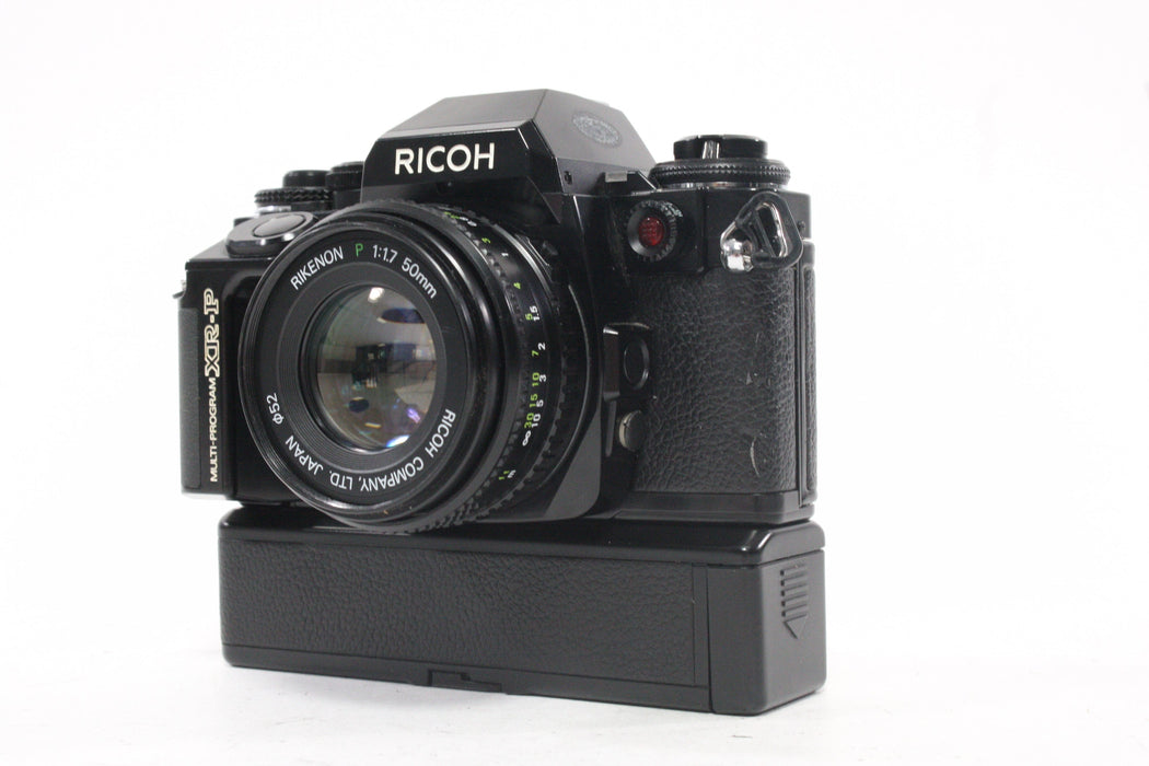 Ricoh Multi-Program XR-P 35mm Camera SLR with 50mm f/1.7 P and Power Winder