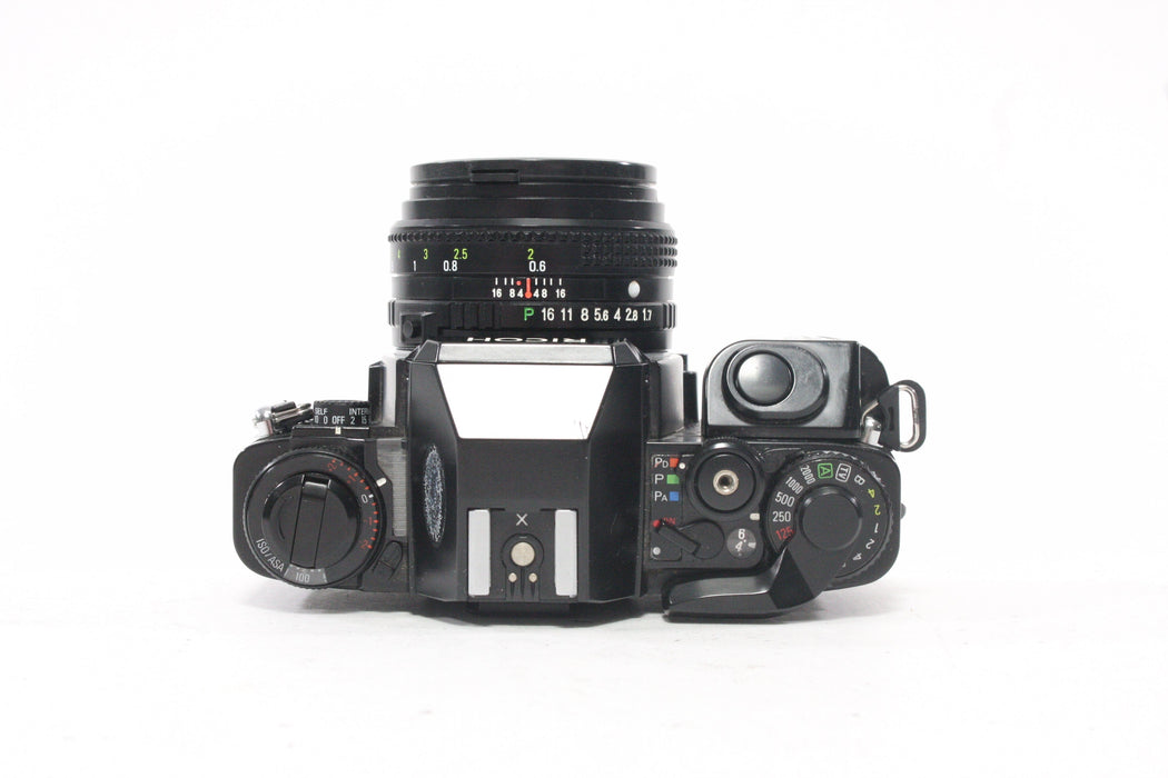 Ricoh Multi-Program XR-P 35mm Camera SLR with 50mm f/1.7 P and Power Winder