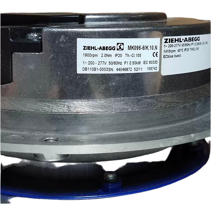RH40G-6IK.BF.1R 57201423 ZIEHL-ABEGG centrifugal fan 1-200-277V 50/60HZ 0.5kW 2.6/1.9A 1410rpm