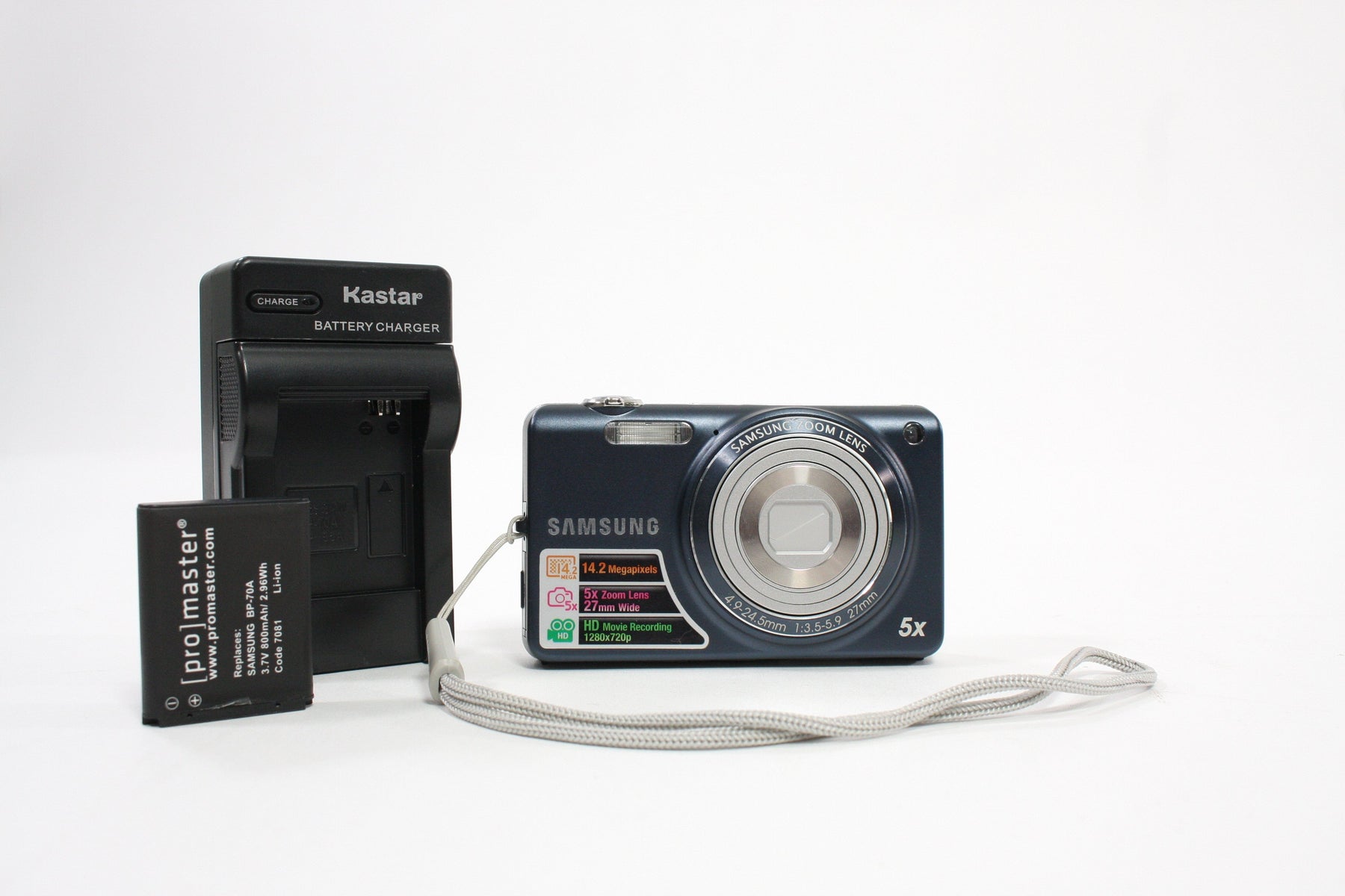 Samsung ST65 Digital Point-and-Shoot Camera 5x Zoom 14.2mp (Blue)