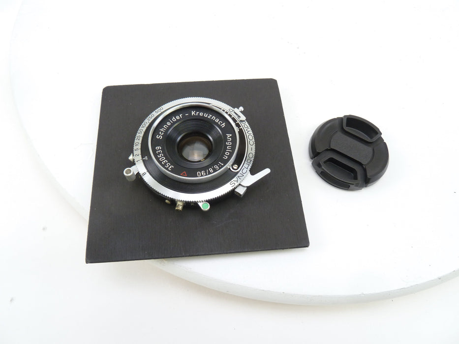 Schneider Angulon 90MM F 6.8 Large Format Lens with 4X4 Board