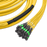Pre-terminated MPO 4x4 Shuffle Trunk Cable, 256 Fibers, 32xMPO-8 APC (Male) to 32xMPO-8 APC (Male), Single Mode (OS2), Type 4, LSZH, 0.35dB Max, Breakout 80cm, Yellow