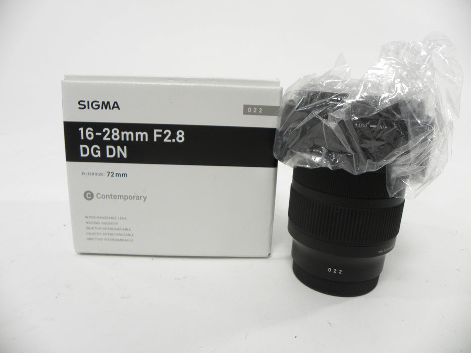 Sigma DG DN Contemporary 16-28mm f2.8 Sony E Mount lens