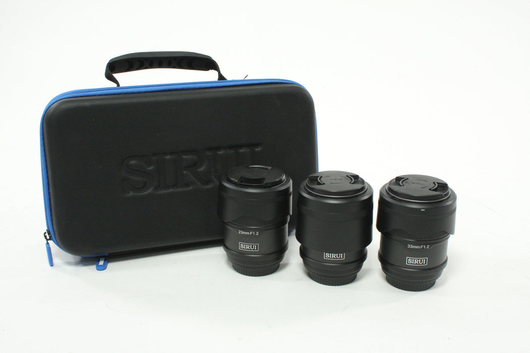 Sirui 56mm, 33mm, and 23mm f1.2 APS-C AF Lens Kit for Sony E