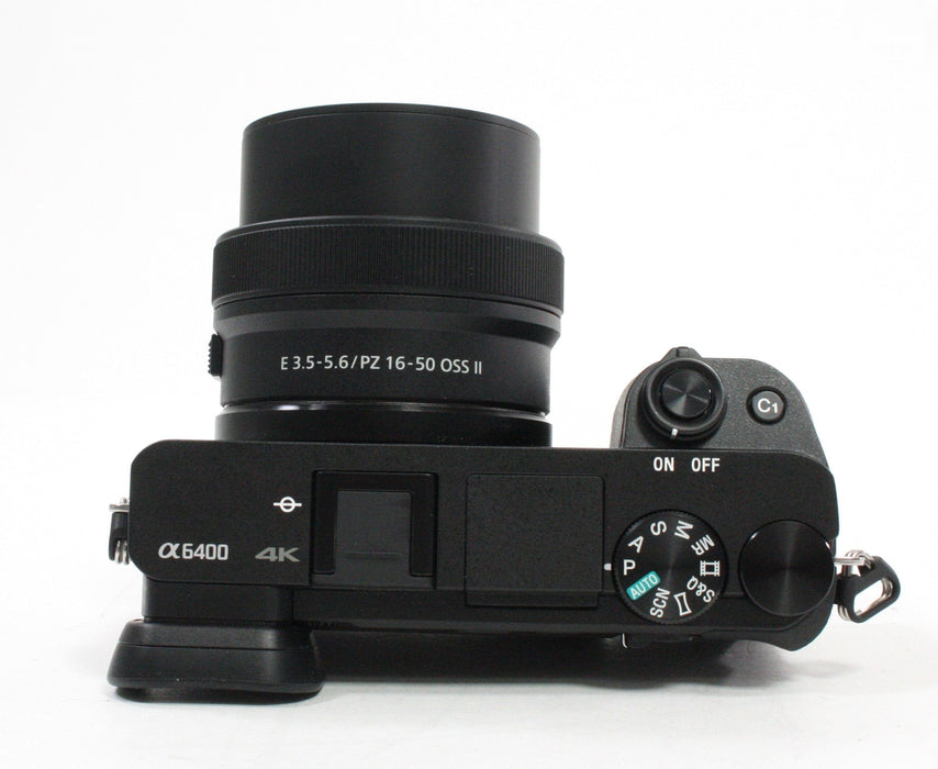 Sony 6400 Mirroless Digital Camera w 16-50mm f/3.5-5.6 & 3-Battery Charger Kit Shutter Count only 16
