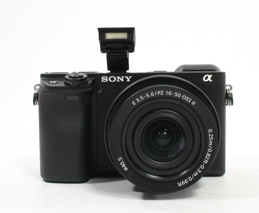 Sony 6400 Mirroless Digital Camera w 16-50mm f/3.5-5.6 & 3-Battery Charger Kit Shutter Count only 16