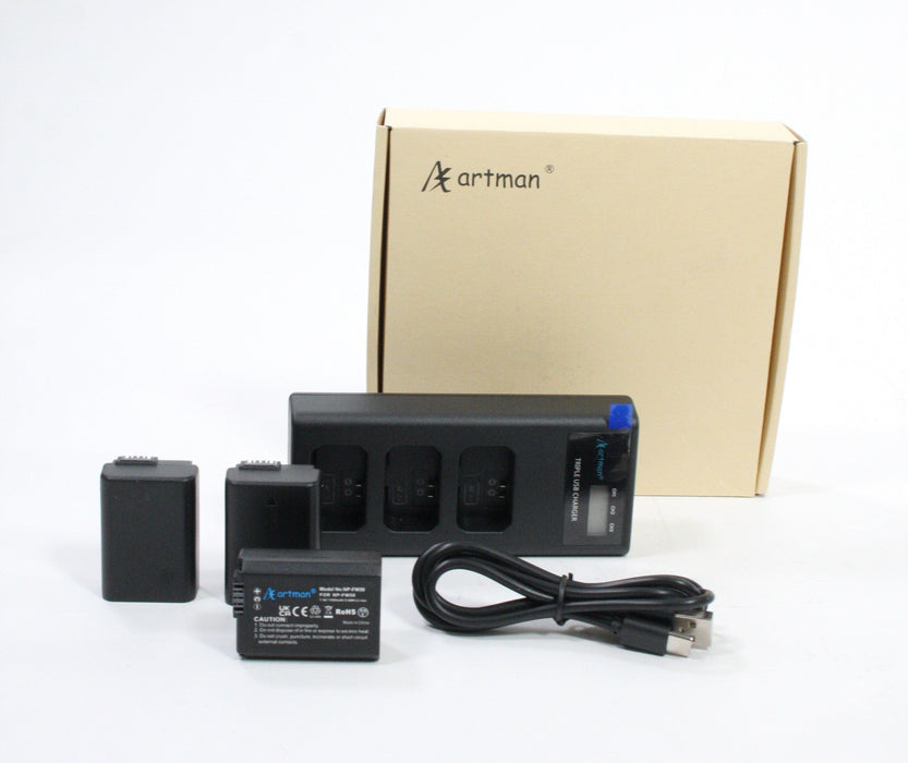 Sony 6400 Mirroless Digital Camera w 16-50mm f/3.5-5.6 & 3-Battery Charger Kit Shutter Count only 16
