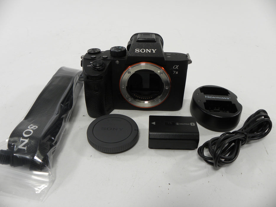 Sony a 7III 24.2mp Digital Mirrorless Camera Body Only Shutter Ct. 7,300
