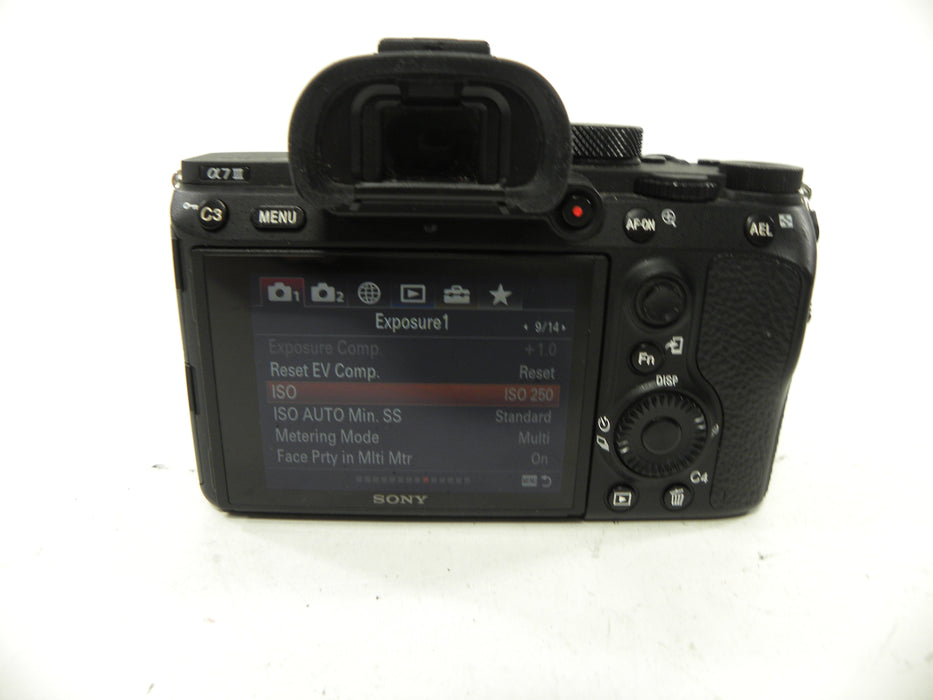 Sony a 7III 24.2mp Digital Mirrorless Camera Body Only Shutter Ct. 7,300