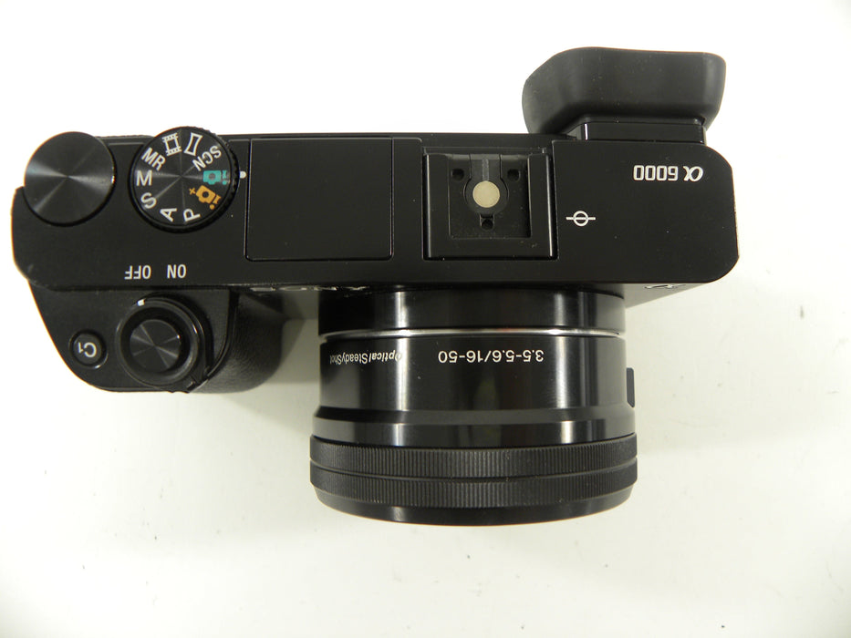 Sony a6000 24.3mp Mirrorless Digital w/16-50 PZ OSS Shutter Ct. 6,031