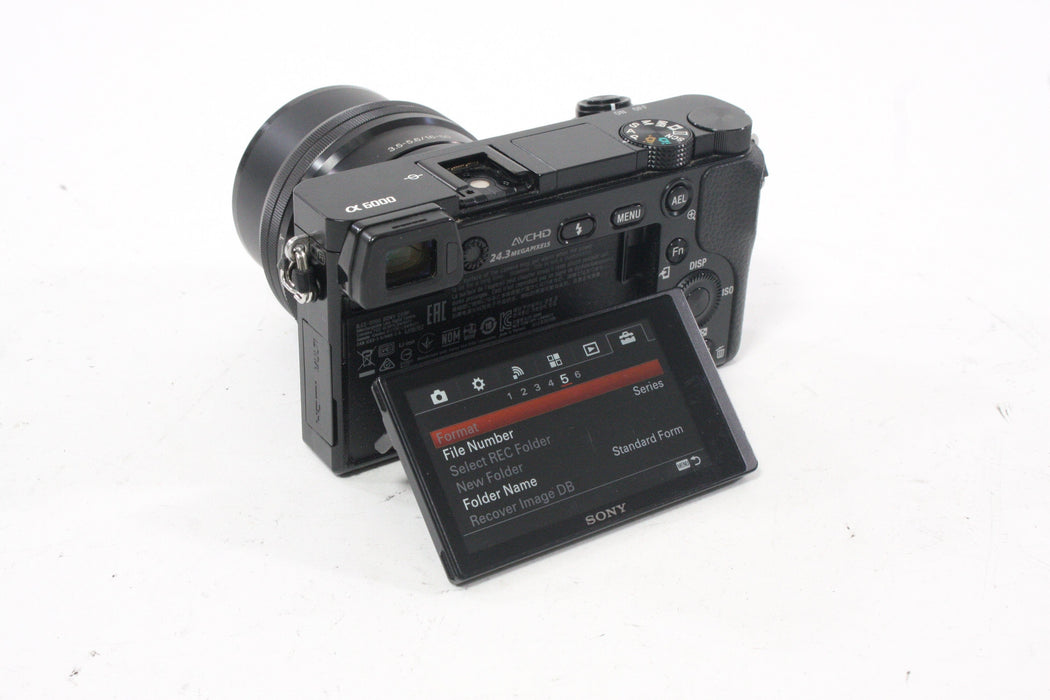 Sony a6000 Digital Camera with 16-50mm f/3.5-5.6 PZ OSS E Lens with Shutter Count 1,065