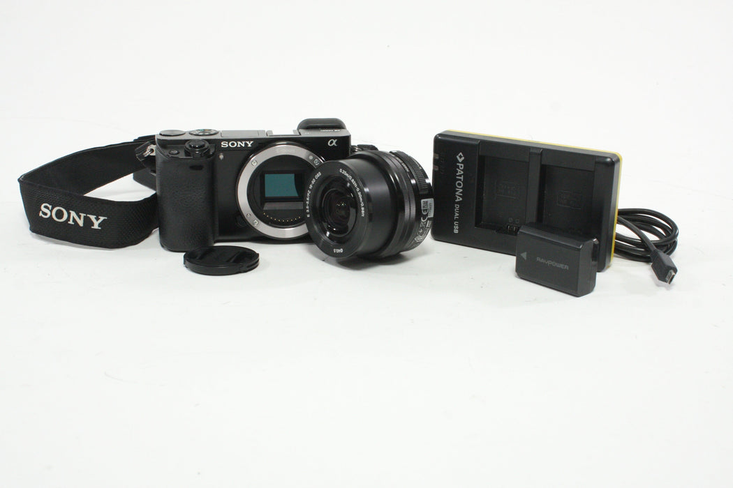 Sony a6000 Digital Mirrorless Camera with 16-50mm f/3.5-5.6 PZ with Shutter Count 11,094
