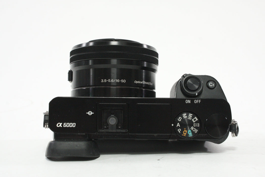 Sony a6000 Digital Mirrorless Camera with 16-50mm f/3.5-5.6 PZ with Shutter Count 11,094