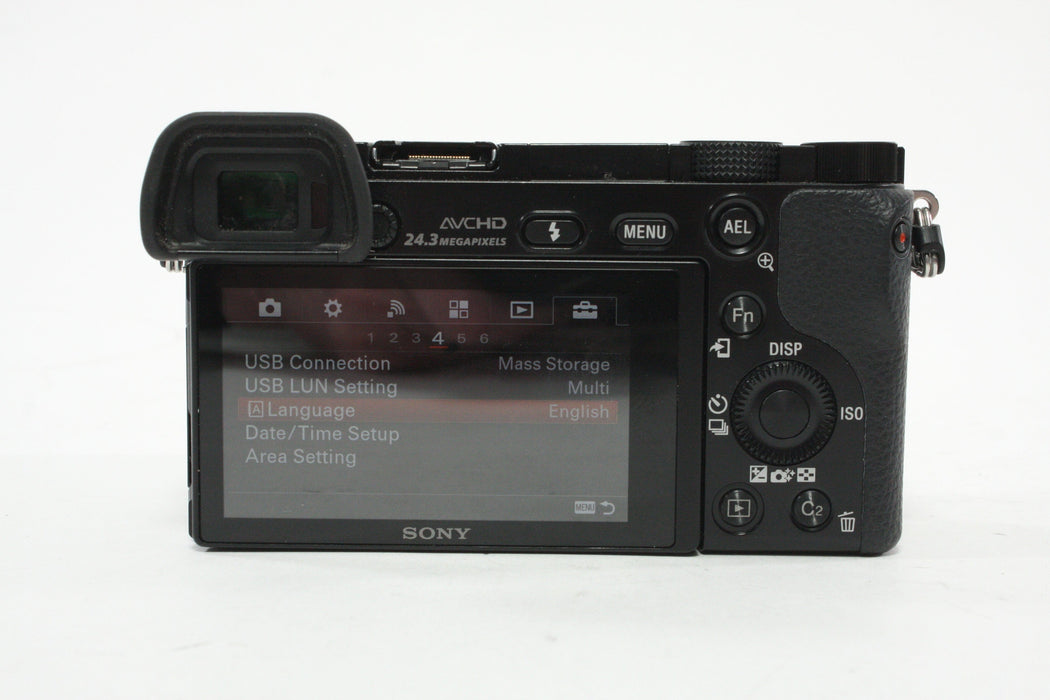 Sony a6000 Digital Mirrorless Camera with 16-50mm f/3.5-5.6 PZ with Shutter Count 11,094