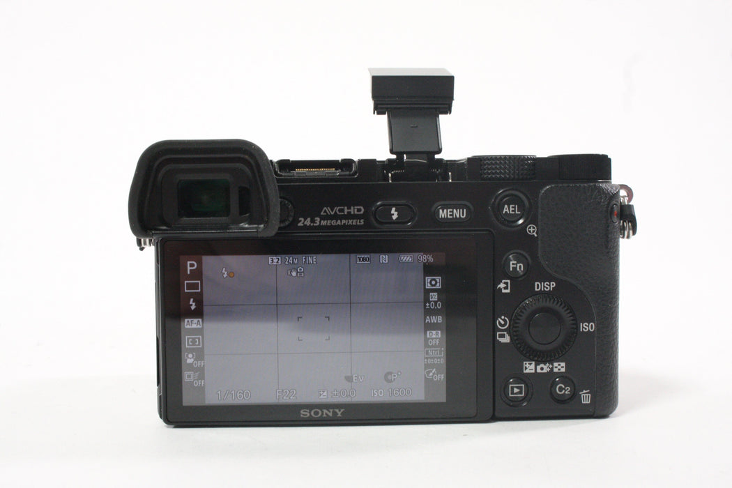 Sony A6000 Mirrorless Digital Camera with 16-50mm f/3.5-5.6 PZ OSS Lens with Shutter Count 7,211