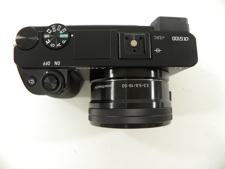 Sony a6100 24.2mp Mirrorless Digital w/16-50mm  PZ OSS Shutter Ct. 758