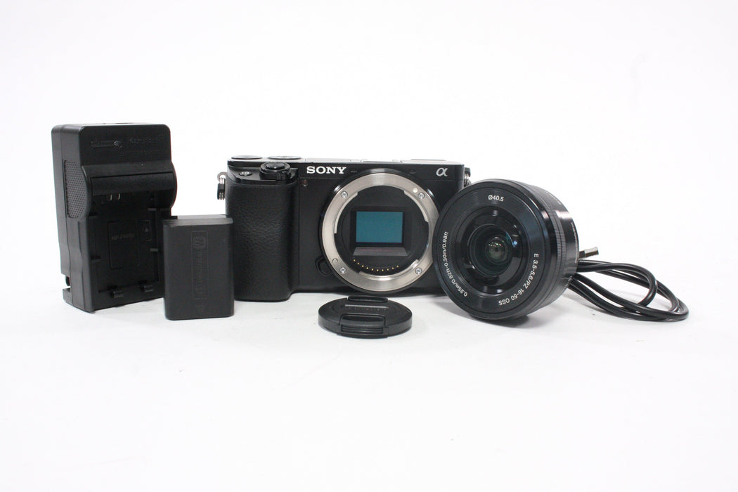 Sony a6100 Digital Mirrorless with 16-50mm f/3.5-5.6 OSS PZ Lens Shutter Count 3,460