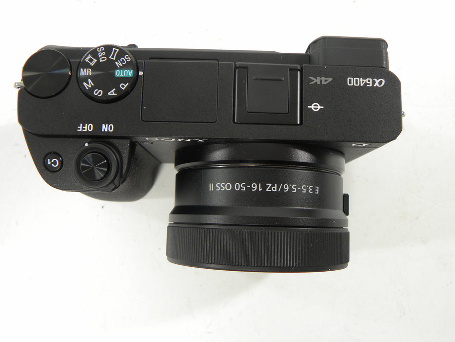 Sony a6400 24.2mp Mirrorless digital w/PZ II 16-50 OSS Shutter Ct. 32