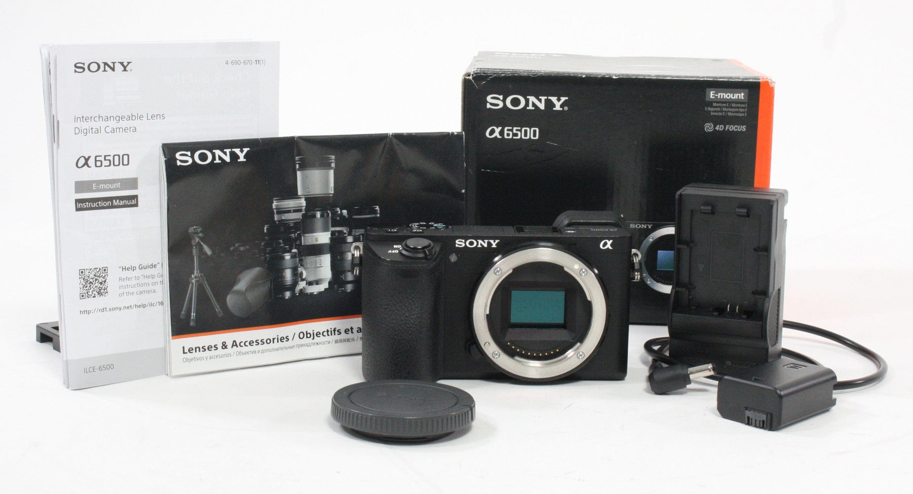 Sony a6500 Digital Camera Shutter Count ONLY 1,401 (incl dummy battery)