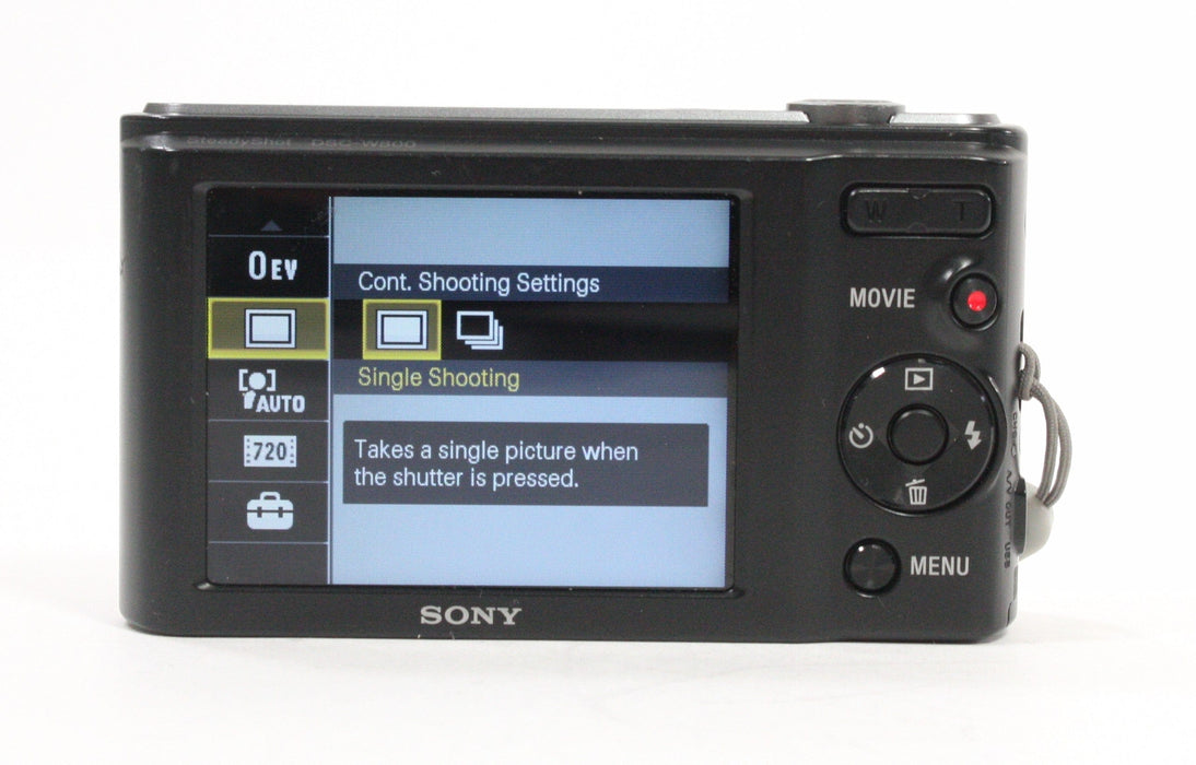 Sony Cyber-shot DSC-W800 Digital Camera 5x Zoom 20.1mp (Black)
