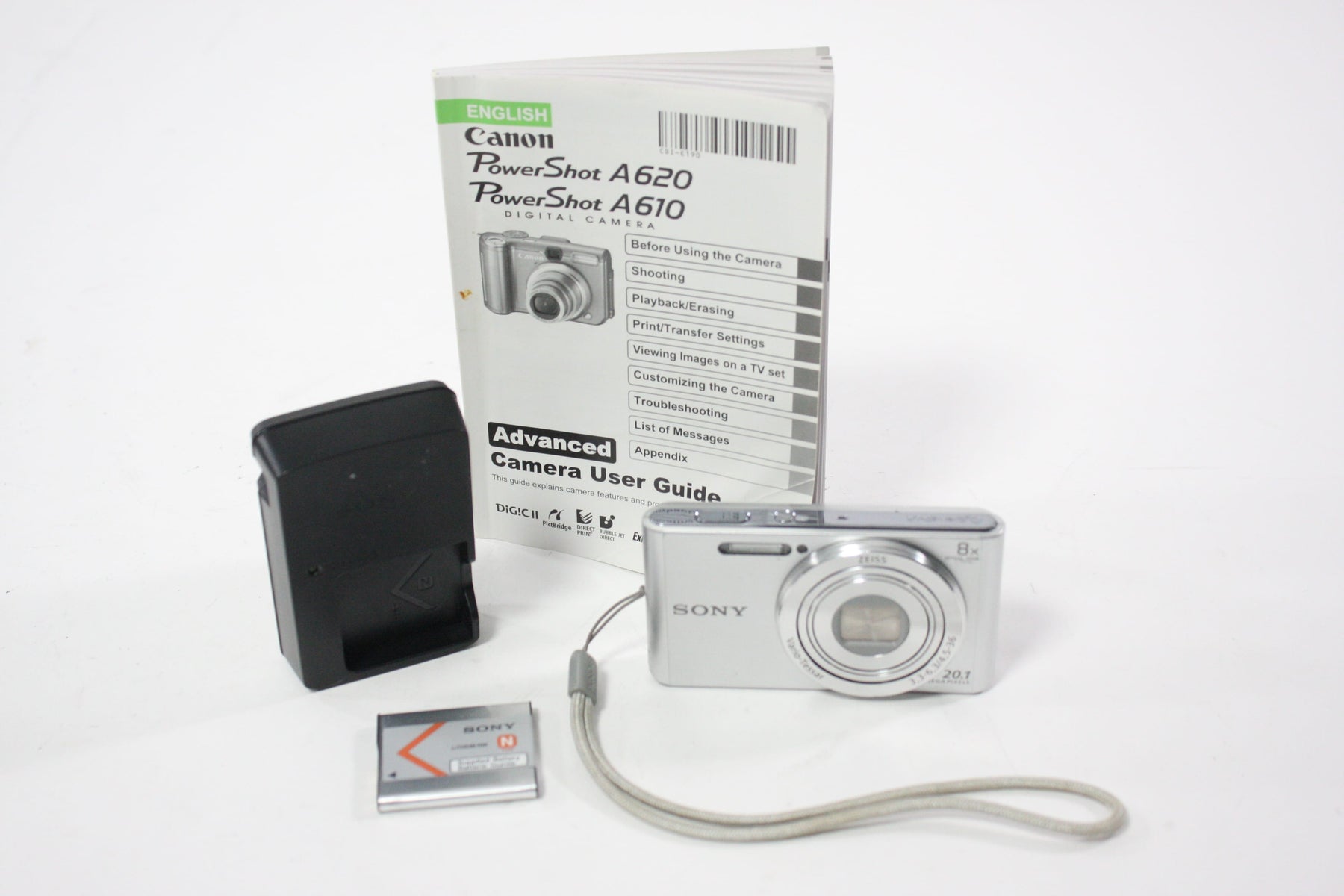 Sony Cybershot DSC-W830 Digital Point and Shoot Camera 8x Zoom 20.1mp (silver)