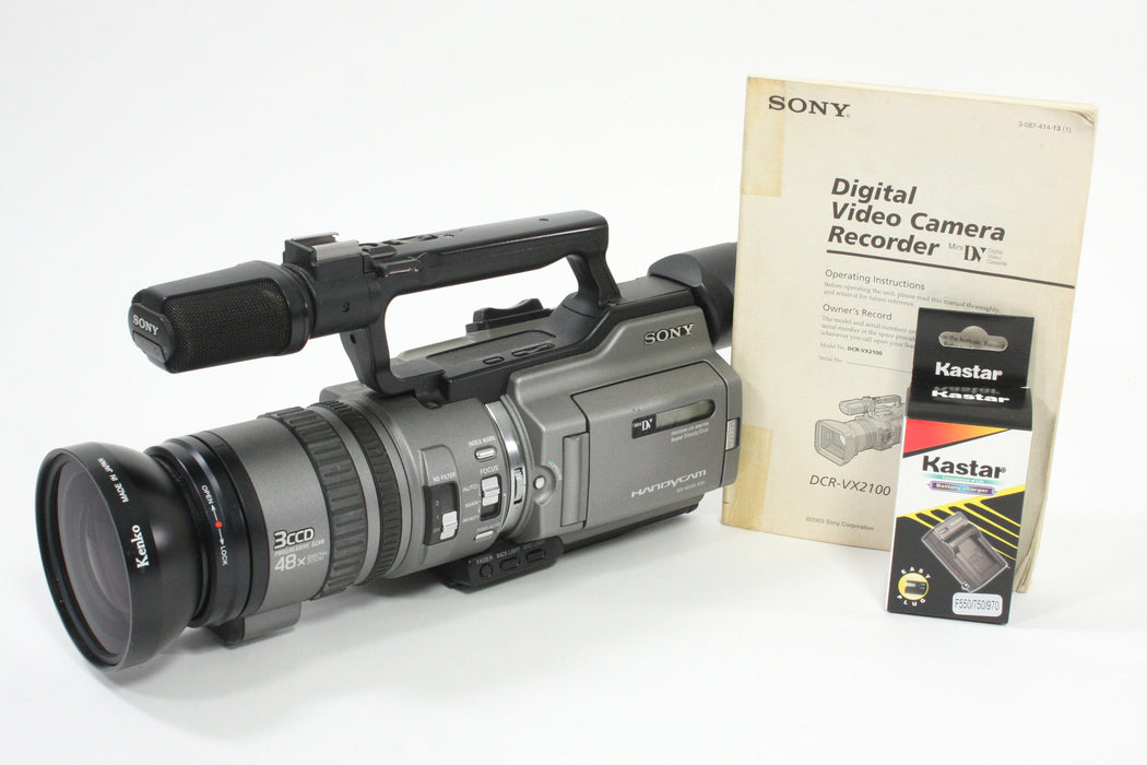 Sony DCR-VX2100 Mini DV Camcorder with x0.65 Wide Angle Lens