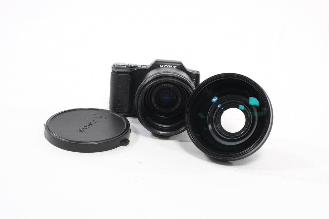 Sony DSC-H20 Digital Camera (Modified) w Adapter Ring & .07x Convertor AS-IS