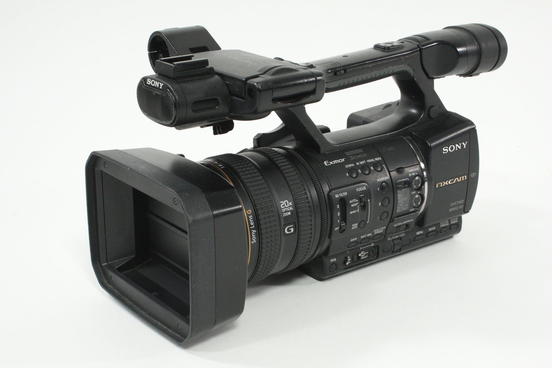 Sony HXR-NX5U NXCAM Professional Camcorder - 1150  hours usage -selling as-is.