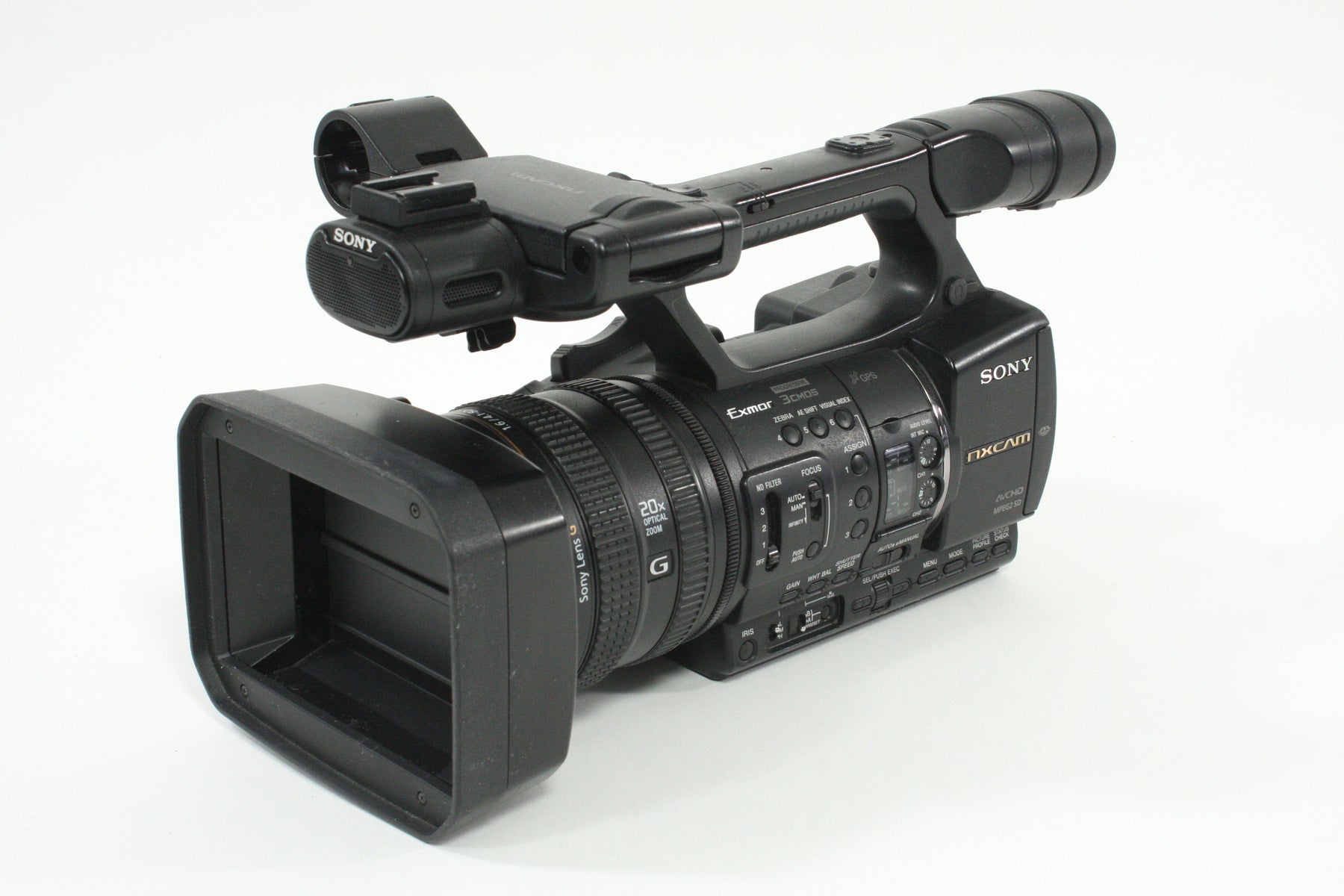 Sony HXR-NX5U NXCAM Professional Camcorder - 550  hours usage - Selling as-is.