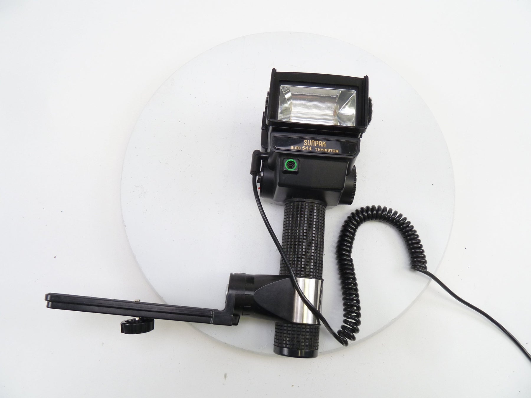 Sunpak 544 Handle Mount Flash with Brackets and Cords