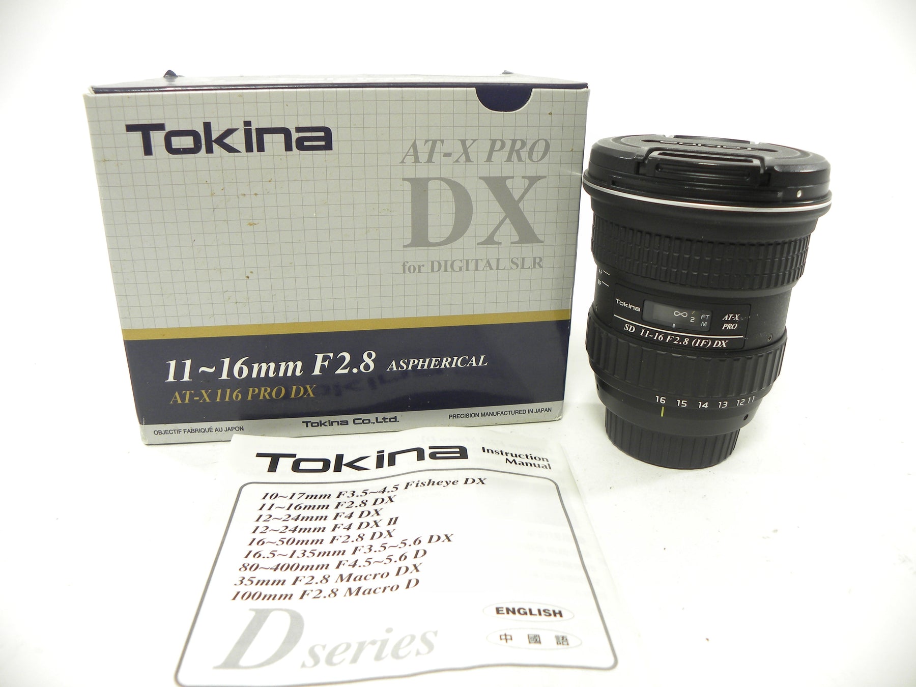 Tokina SD IF DX 11-16mm f2.8 AT-X Pro Nikon F Mount APS-C