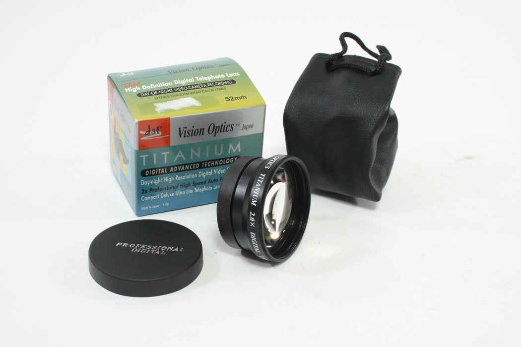 Vision Optics 52mm 2XAF Digital Telephoto Lens for Fine Digital Video Cameras
