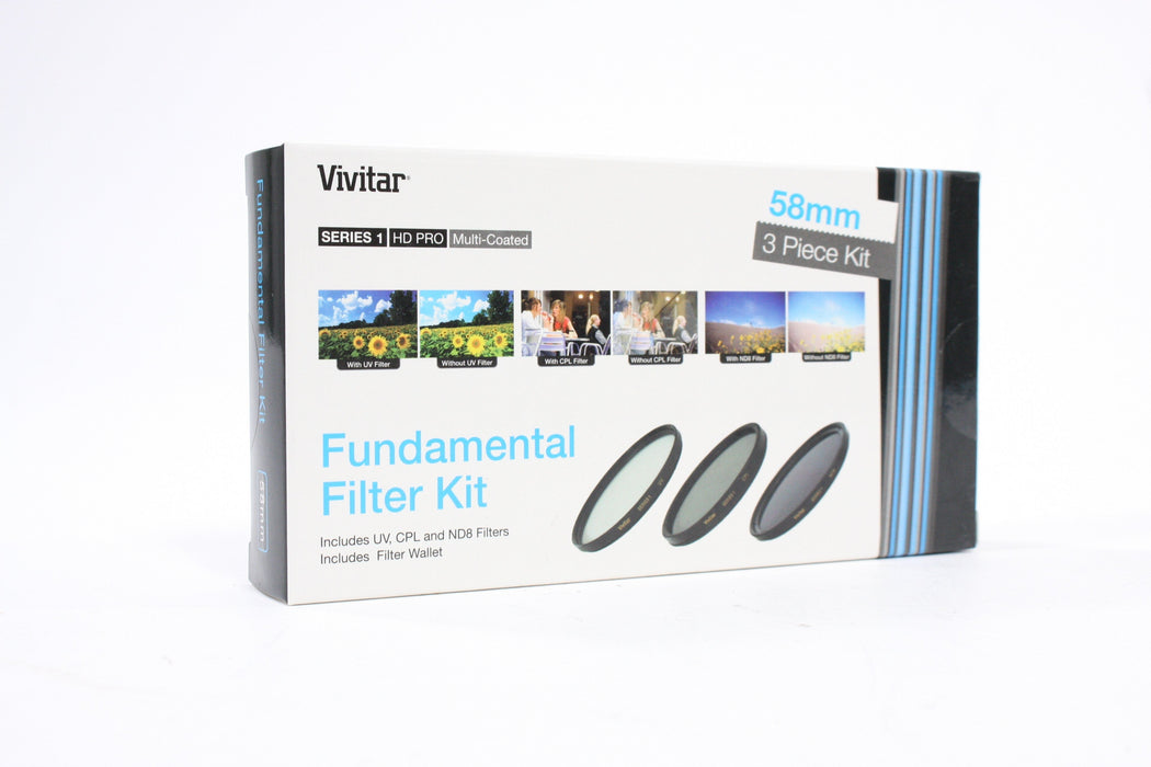 Vivitar 58mm Fundamental Filter Kit (3 Piece) UNOPENED