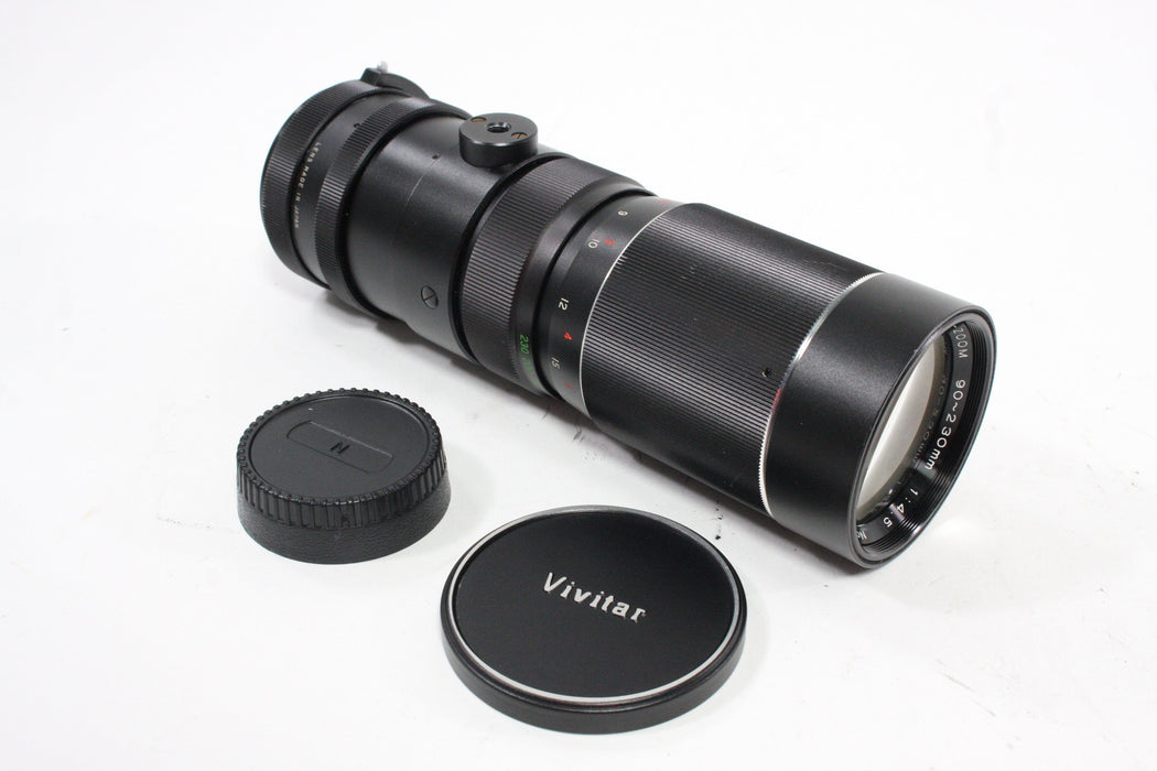 Vivitar 90-230mm f/4.5 Non-AI Lens for Vivitar TX Mount with Nikon F Adapter