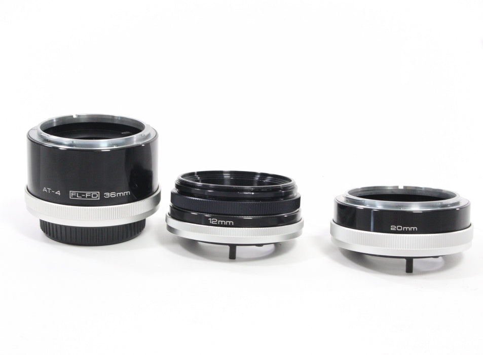 Vivitar Auto Extension Tube Set for Canon FL/FD Mount 12, 20, 30mm
