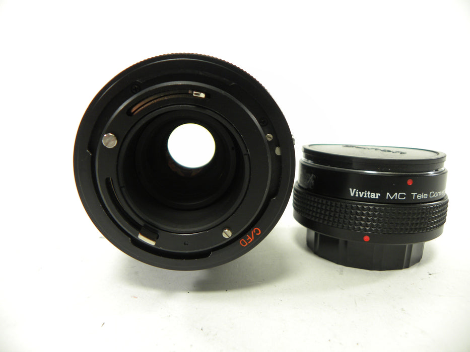 Vivitar MC 28-85mm f3.5-4.5 w/tele converter Canon Adapter