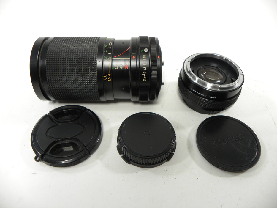 Vivitar MC 28-85mm f3.5-4.5 w/tele converter Canon Adapter