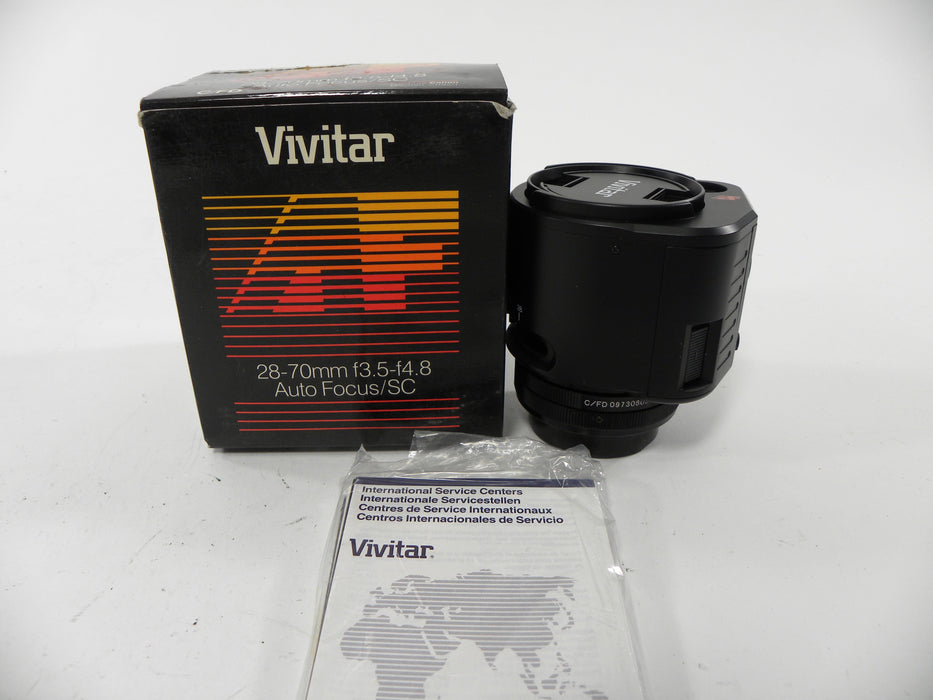 Vivitar MC Auto Zoom 28-70mm f3.5-4.8 Canon FD Mount