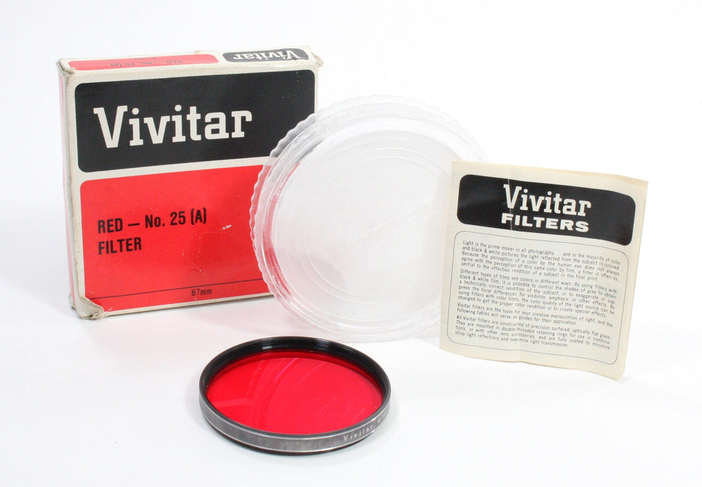 Vivitar Red No. 25 (A) 67mm  Filter