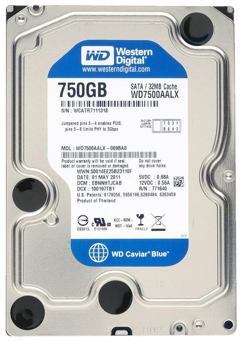 WD WD7500AALX 750GB 7200RPM 3.5" SATA Desktop Drive