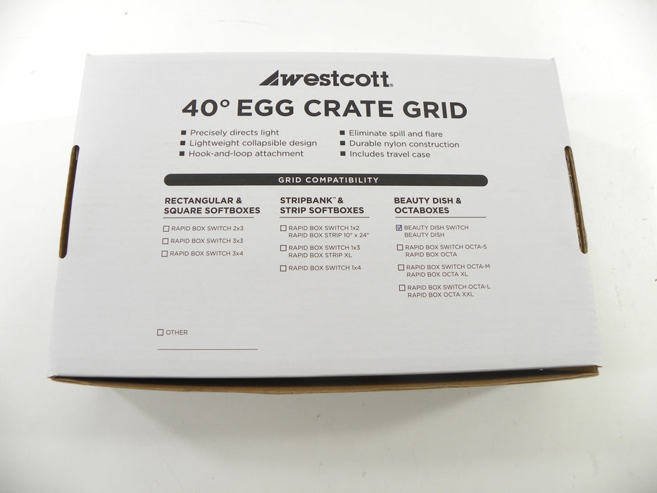 Westcott 40* Egg Crate Grid for Beauty Dish + Beauty Dish Switch
