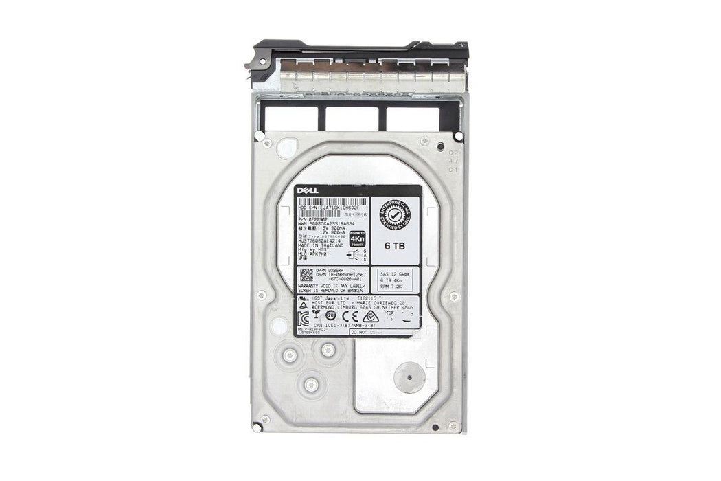 Dell 6TB SAS 7.2k 3.5" 12G 4Kn Hard Drive X85RH
