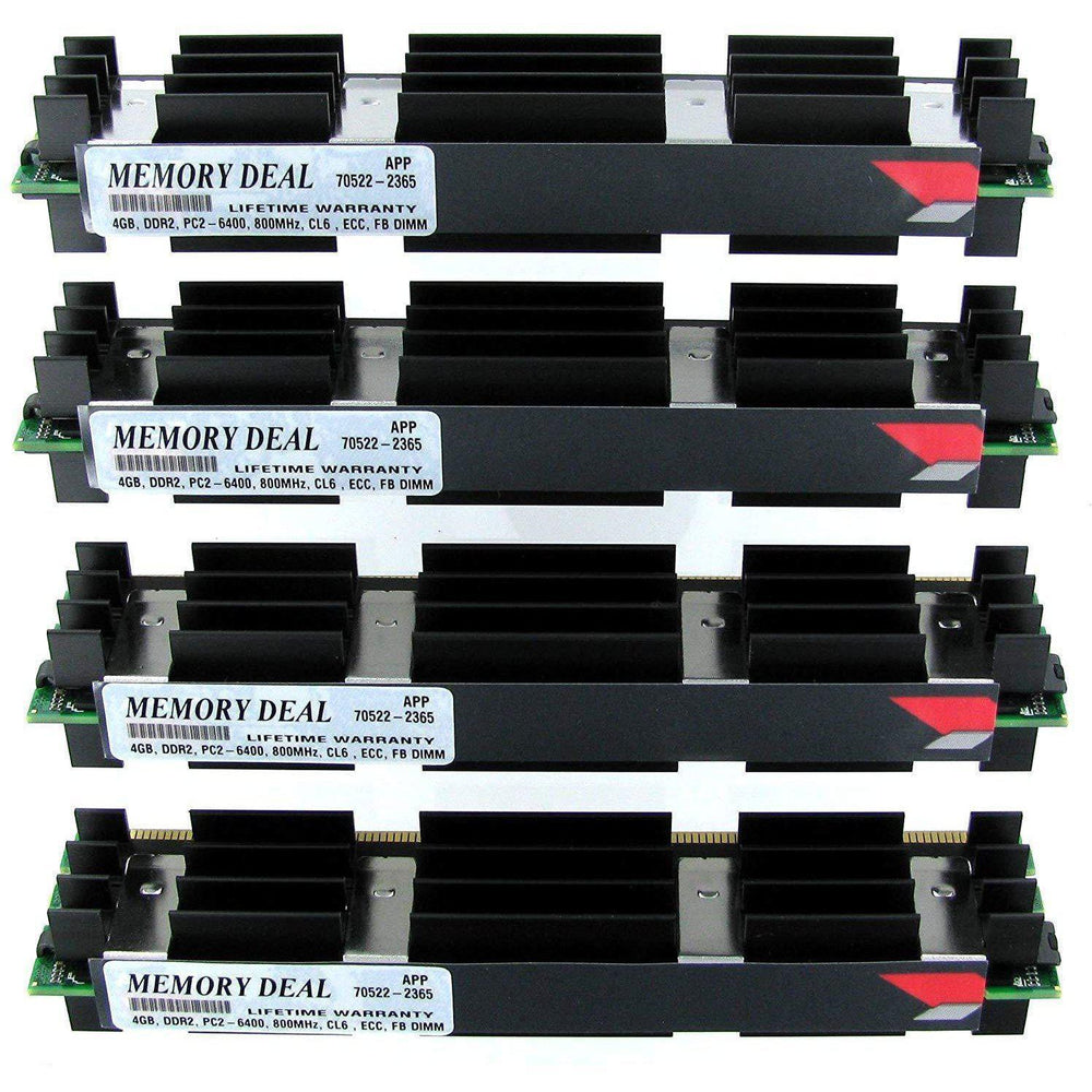 16GB ( 4 X 4 GB ) APPLE MAC PRO 8-CORE / QUAD-CORE 2.8GHZ - 3GHZ- 3.2GHZ INTEL XEON (EARLY 2008) &amp; MAC PRO WORKSTATION 2008 MEMORY DDR2 800 FULLY BUFFERED DIMM RAM PC2-6400-FoxTI