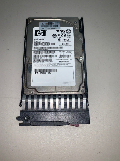 432320-001 431954-003 DG146ABAB4 HP 146GB 10K RPM 3Gb/s 2.5" SAS HDD Hard Drive disco HP