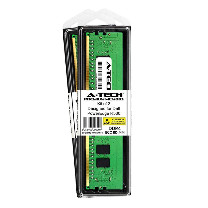 A-Tech 64GB Kit (2 x 32GB) for Dell PowerEdge R530 - DDR4 PC4-19200 2400Mhz ECC Registered RDIMM 2Rx4 - Server Memory Ram Equivalent to OEM SNPCPC7GC/32G (AT316638SRV-X2R7)-FoxTI