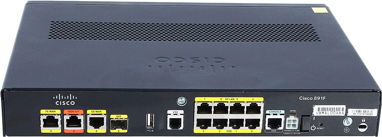 CISCO C891F-K9 891F Gigabit Security Integrated Service Router with SFP ios-15.8