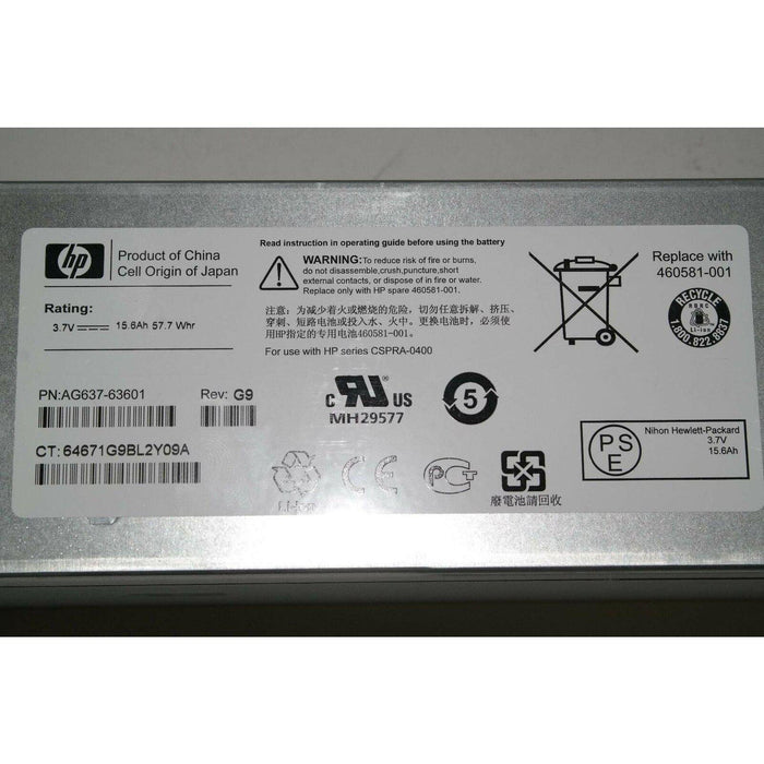 HP CONTROLLER BATTERY AG637-63601 460581-001 STORAGEWORKS BACKUP CACHE P6500 658759107589-FoxTI