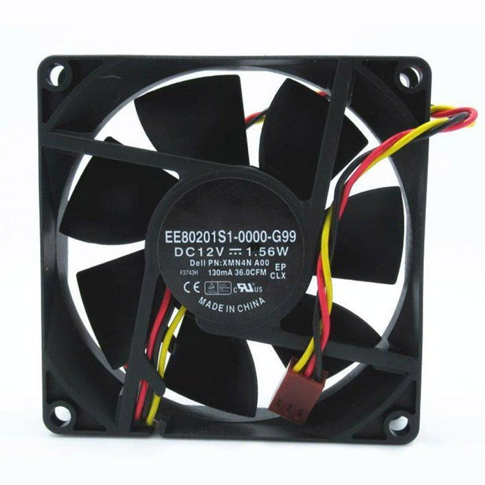 Cooler Fan for DELL P/N: XMN4N A00 EE80201S1-0000-G99 DC12V 1.56W 8020 3-Wire Cooling Fan-FoxTI